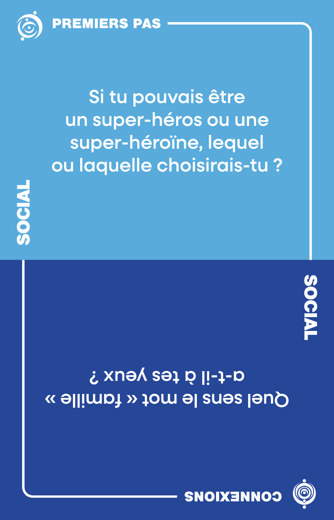 Carte SOCIAL FAMILLE — Si tu pouvais être un super-héros, lequel choisirais-tu ?